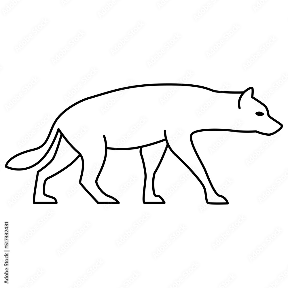 Fototapeta premium Wolf Icon Vector Design Template.