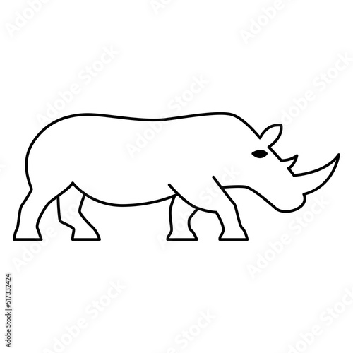 Rhinoceros Icon Vector Design Template.