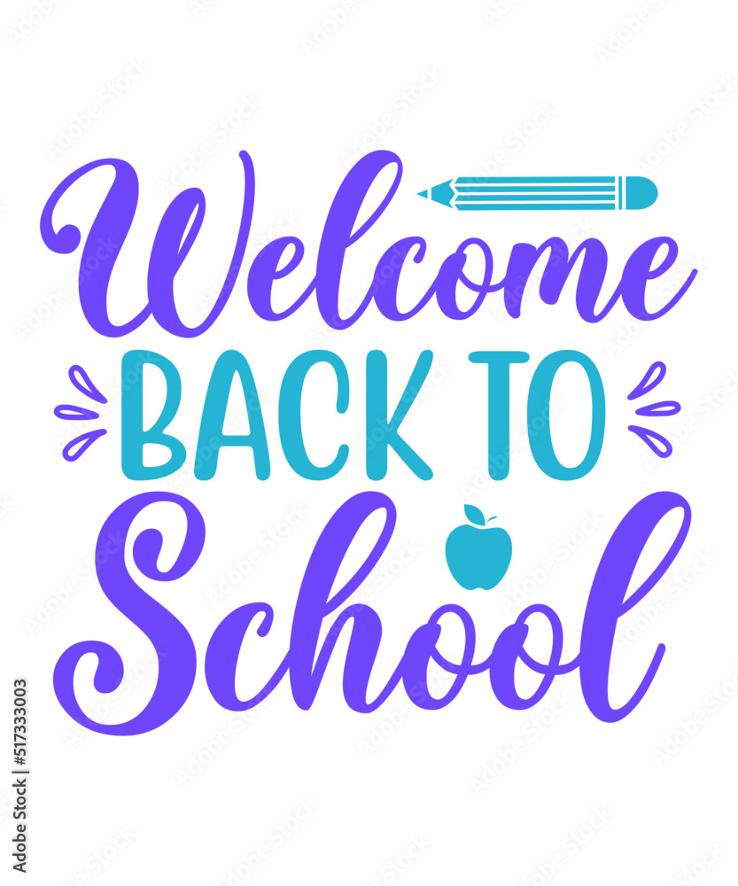 Fototapeta premium back to school mug t shirt design