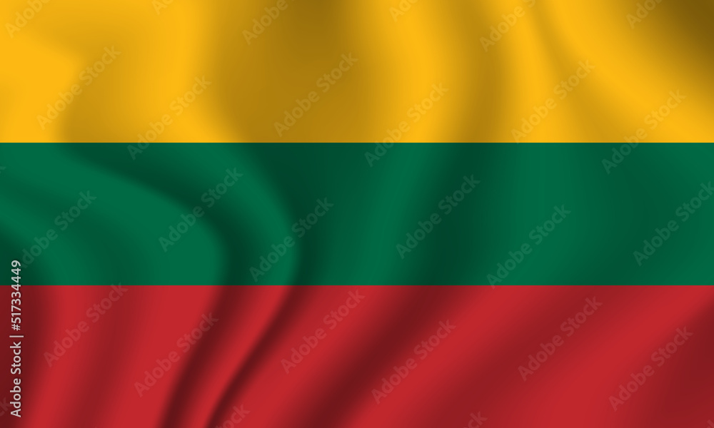 Flag of Lithuania. Lithuanian national symbol in official colors. Template icon. Abstract vector background Flag of Lithuania. Lithuanian national symbol in official colors. Template icon. Abstract vector background