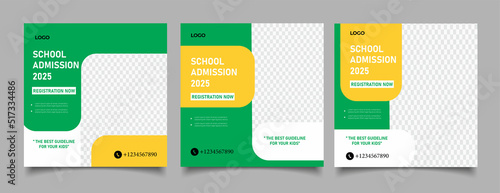 School admission social media post and instagram post
