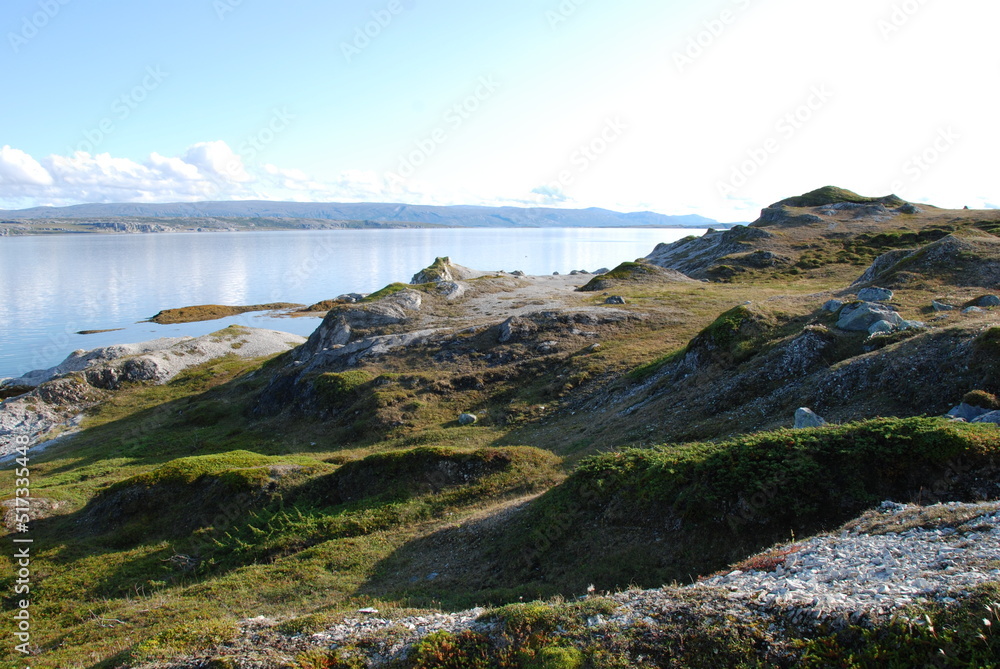 The beautiful and wild nature around Indre Billefjord on the way to the Trolls of Trollholmsund, Finnmark, Norway 