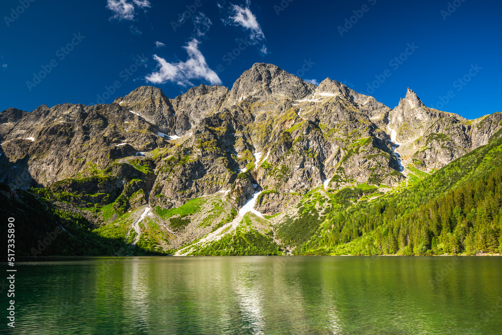 Obraz na płótnie Eaye of The Sea Lake in Polish Tatras Mountains w salonie