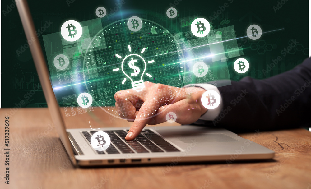 business hand working in stock market business hand working in stock market