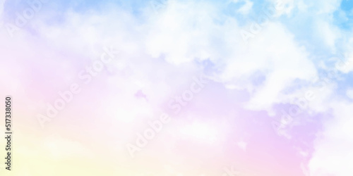 abstract blurred blue sky heaven clouds background with flare lights in cool pastel color cool tone.