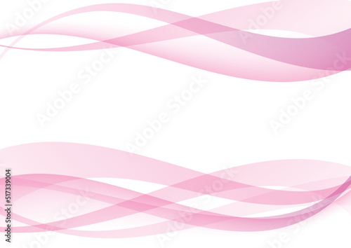 滑らかな曲線のフレーム　ピンク