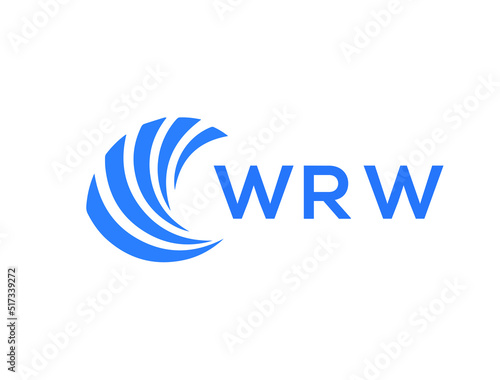 WRW Flat accounting logo design on white background. WRW creative initials Growth graph letter logo concept. WRW business finance logo design.
