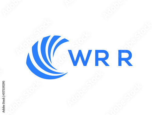 WRR Flat accounting logo design on white background. WRR creative initials Growth graph letter logo concept. WRR business finance logo design. 