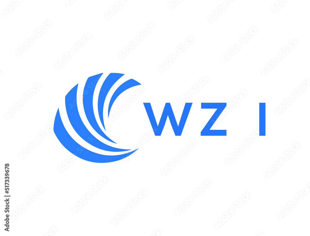 WZI Flat accounting logo design on white background. WZI creative initials Growth graph letter logo concept. WZI business finance logo design.
 - obrazy, fototapety, plakaty 