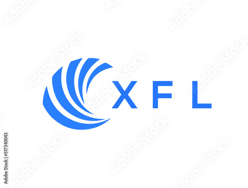 XFL Flat accounting logo design on white background. XFL creative initials Growth graph letter logo concept. XFL business finance logo design.
 photo