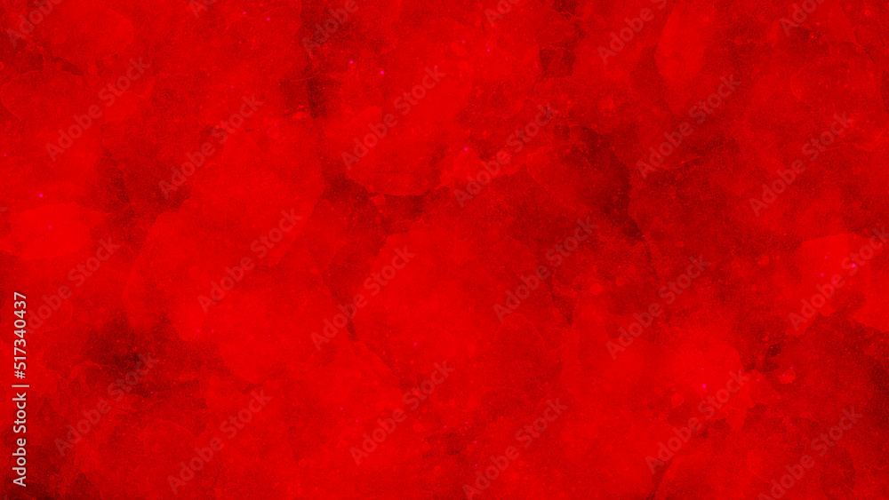 A red grunge paper background with a dark vignette. Image displays a distinct grain texture at 100 percent.