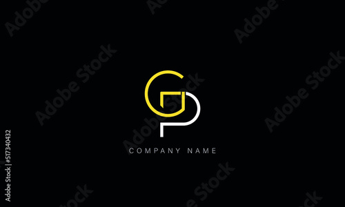 GP, PG Abstract Letters Logo Monogram