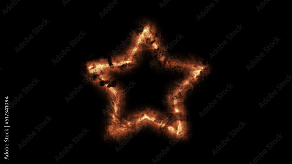 Geometric Minimalistic Background - Star illustration with fire FX for scifi images and texts Geometric Minimalistic Background - Star illustration with fire FX for scifi images and texts