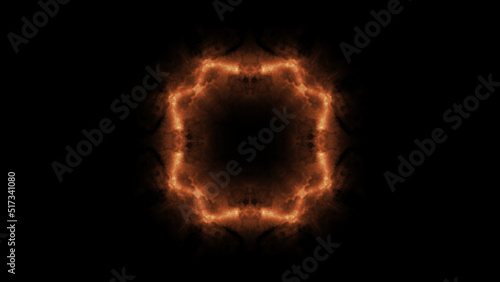 Geometric Minimalistic Background - Shape illustration with fire FX for scifi images and texts