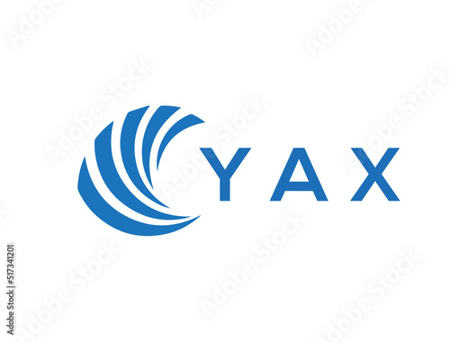 YAX Flat accounting logo design on white background. YAX creative initials Growth graph letter logo concept. YAX business finance logo design.
 photo