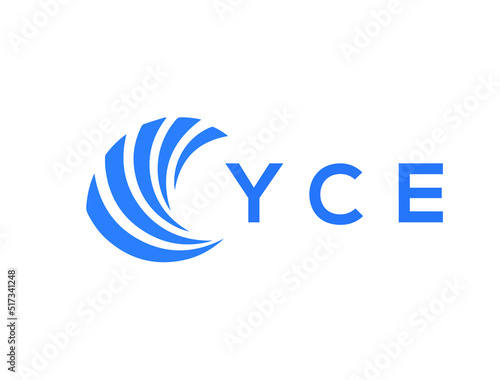 YCE Flat accounting logo design on white background. YCE creative initials Growth graph letter logo concept. YCE business finance logo design.
