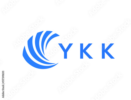 YKK Flat accounting logo design on white background. YKK creative initials Growth graph letter logo concept. YKK business finance logo design.
 photo