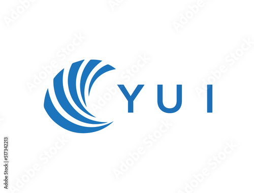 YUI Flat accounting logo design on white background. YUI creative initials Growth graph letter logo concept. YUI business finance logo design.
 photo