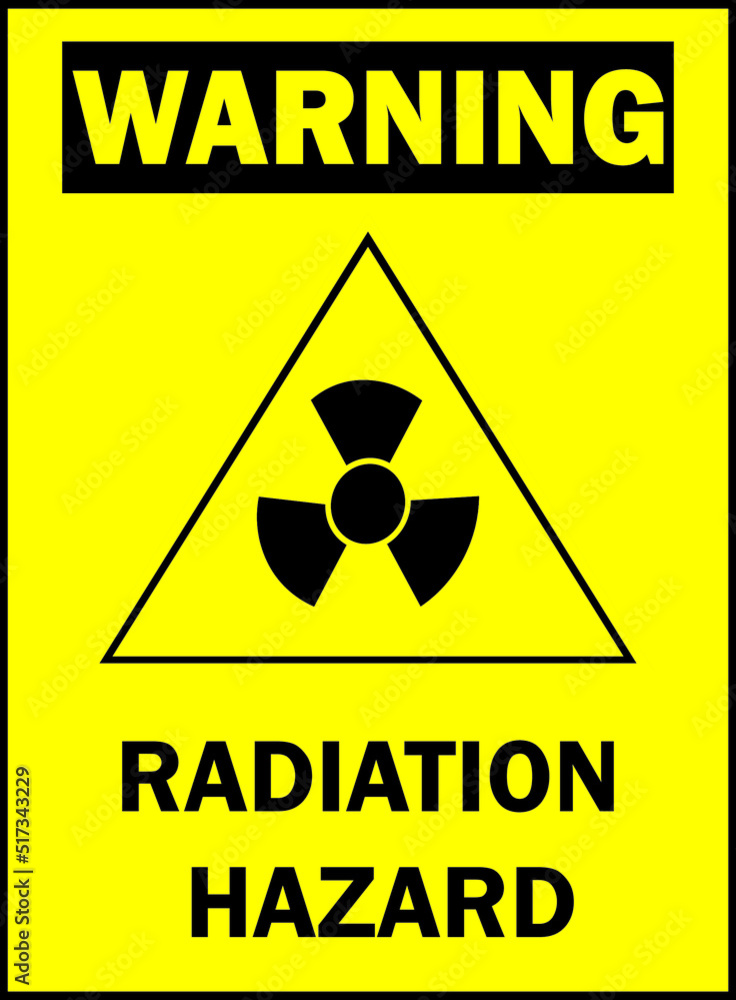 Obraz premium Radiation hazard laboratory warning