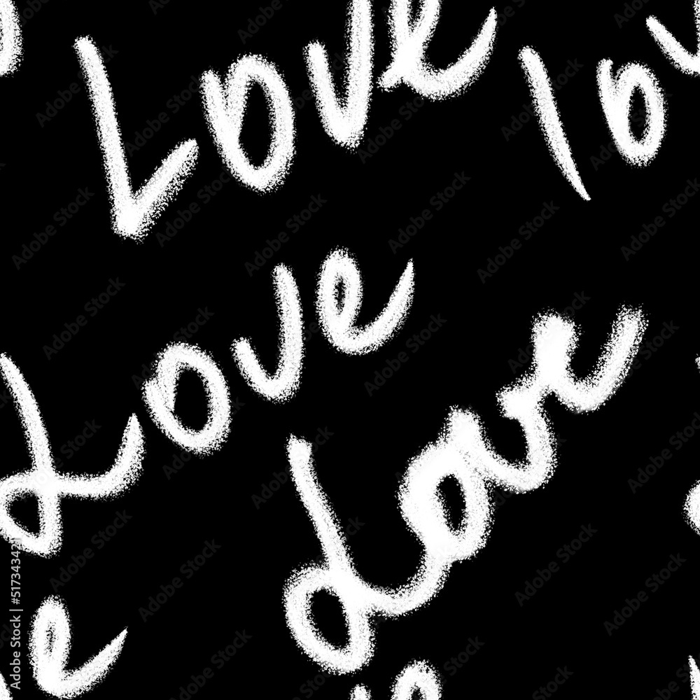 Lettering love seamless pattern. Hand drawn words endless background. For fabric and wrapping paper. Valentine's day backdrop. Monochrome print. Lettering love seamless pattern. Hand drawn words endless background. For fabric and wrapping paper. Valentine's day backdrop. Monochrome print.