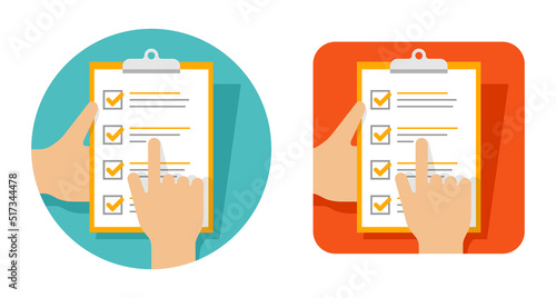 Checklist pictogram for terms and conditions