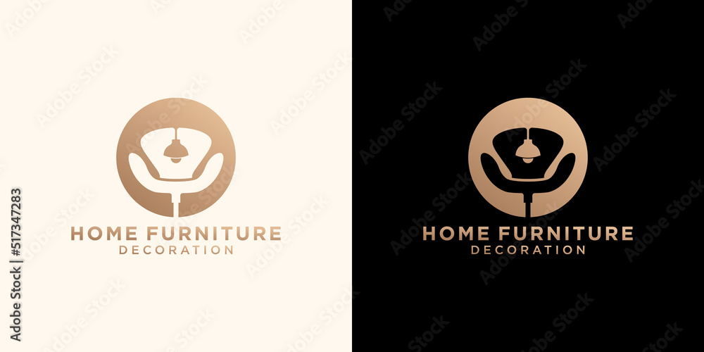 household furniture chair logo design
