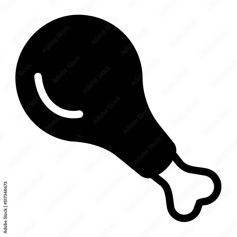 Obraz premium chicken glyph icon