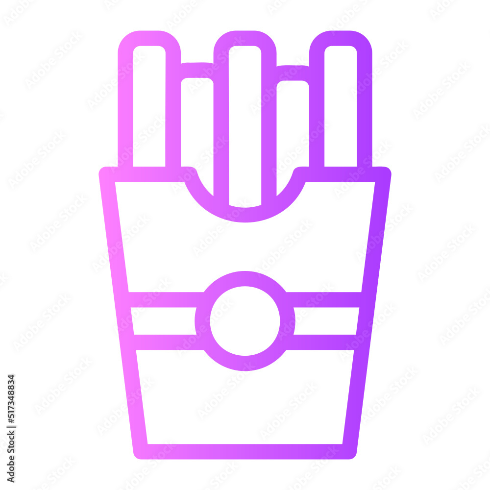 french fries gradient icon french fries gradient icon