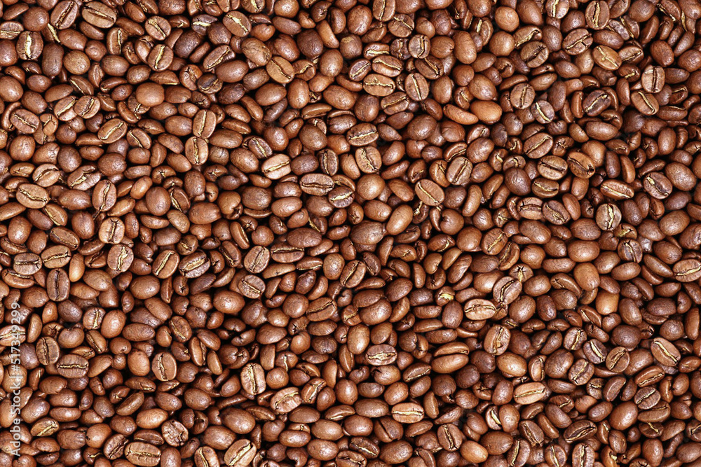Roasted coffee beans texture for background. Organic natural roast grain background with copy space for text, top view. Close up grains flat lay. Healthy food macro concept. Roasted coffee beans texture for background. Organic natural roast grain background with copy space for text, top view. Close up grains flat lay. Healthy food macro concept.