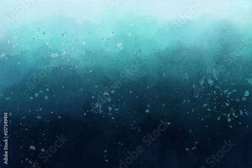 深い海をイメージした水彩画風の背景素材