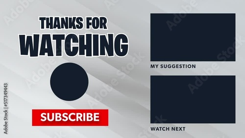 Youtube end screen animated background. Outro template