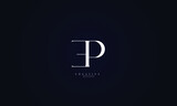 Alphabet letters Initials Monogram logo EP PE E P