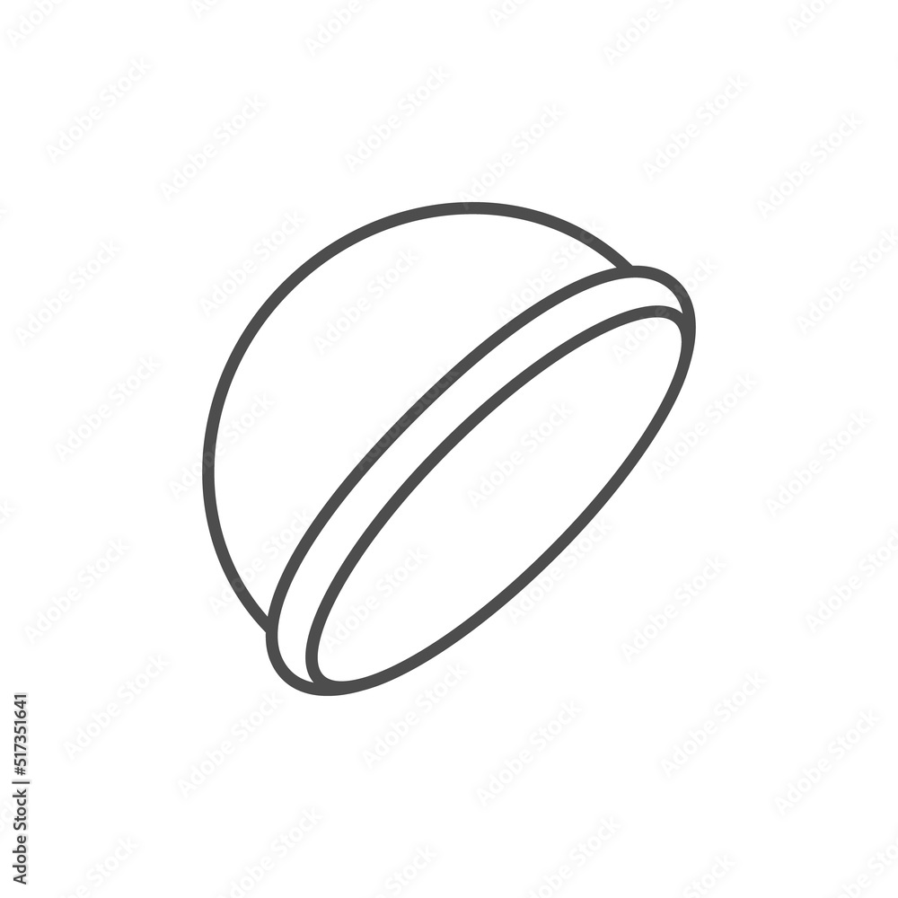Contraceptive cap line outline icon Contraceptive cap line outline icon