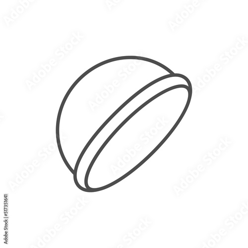 Contraceptive cap line outline icon