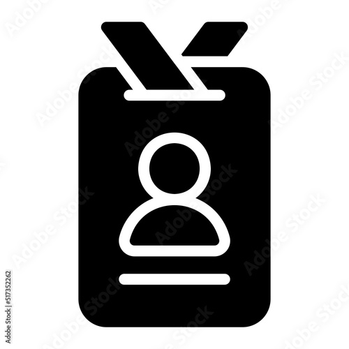 press card glyph icon