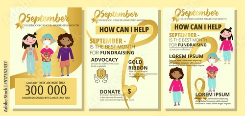 Vector illustration on the theme of Childhood Cancer awareness month observed each year during September