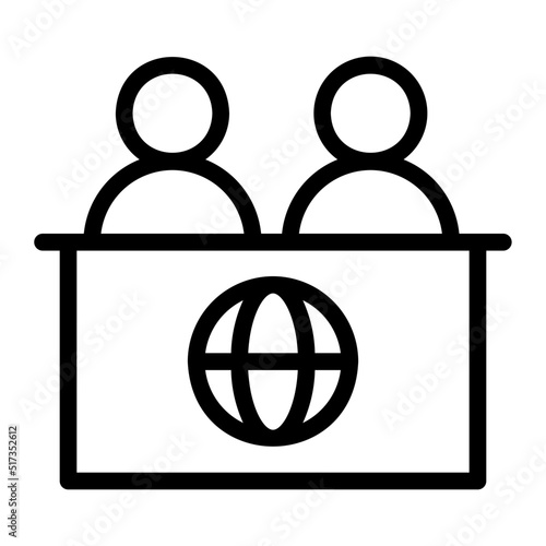 news report line icon