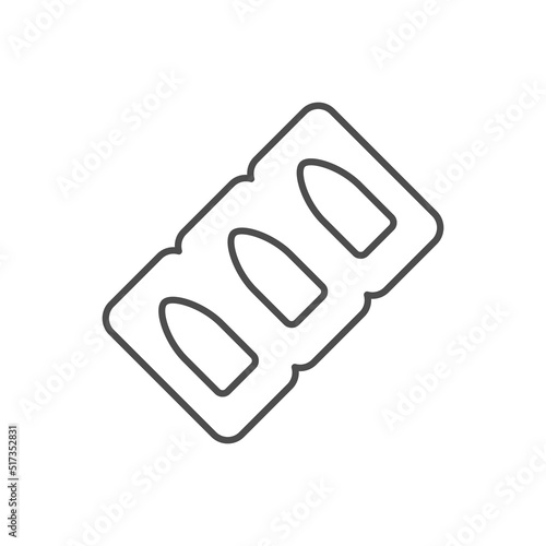 Vaginal suppositories line outline icon