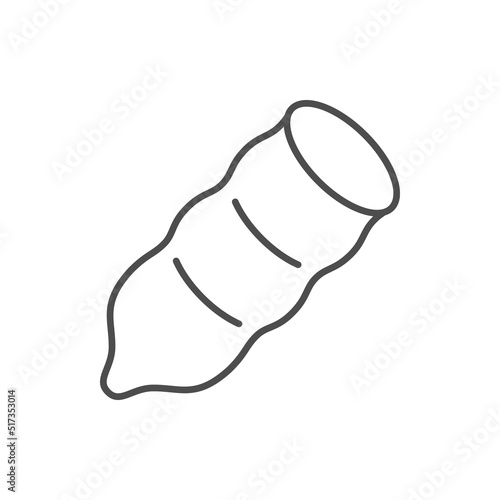 Contraceptive condom line outline icon