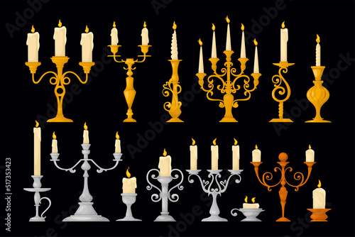 Retro Candle Black Set