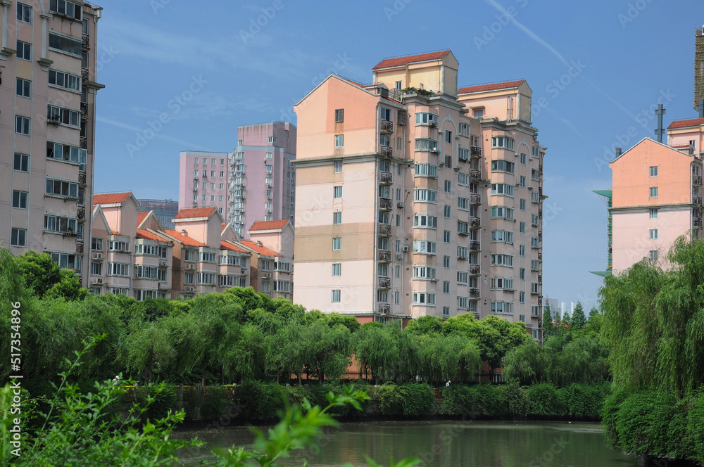 Apartment buildings in Shanghai China