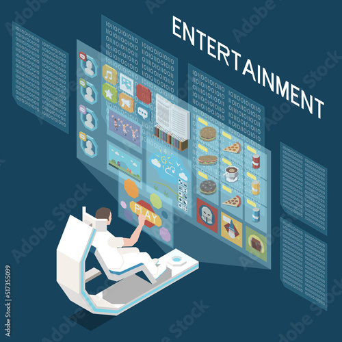 Isometric Metaverse Entertainment Concept