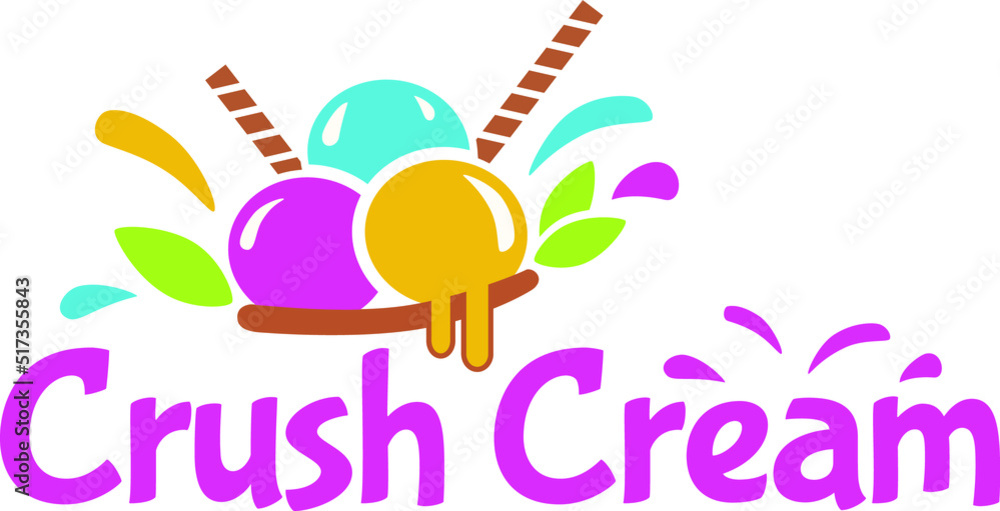 Ice Cream logo template with bright colors. Ice Cream logo template with bright colors.