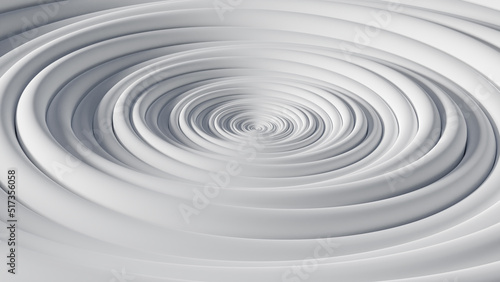 Circular waves on a white flat surface