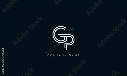 GP, PG Abstract Letters Logo Monogram