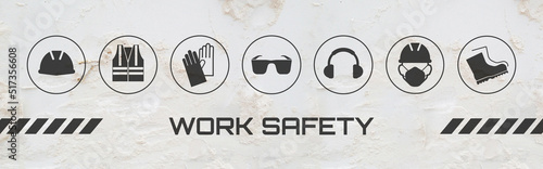 illustration of a set of work safety sign