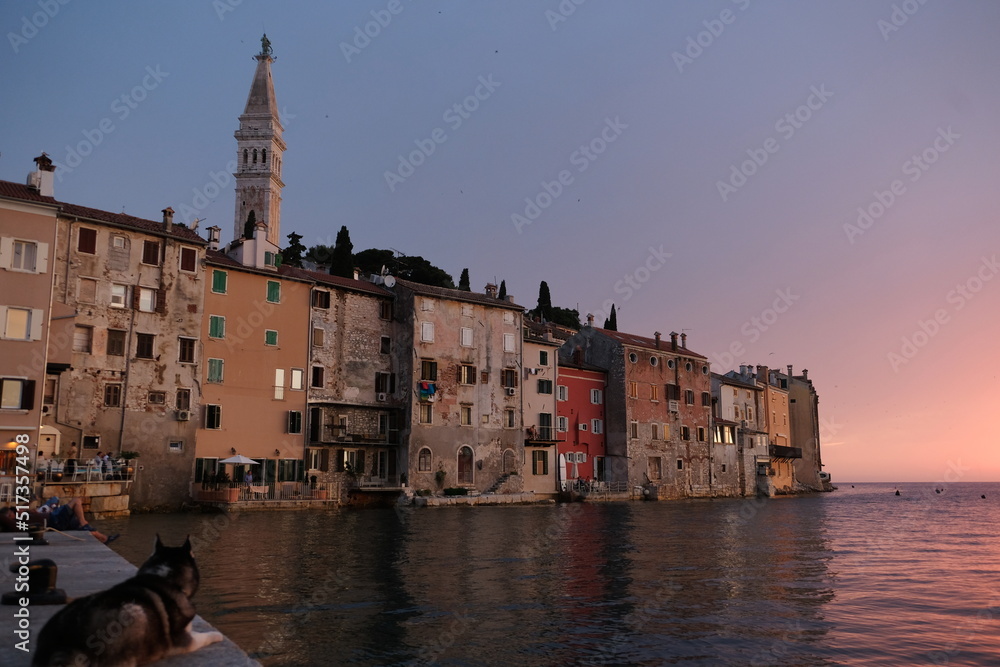 Fototapeta premium Beautiful sunset in Rovinj, Croatia