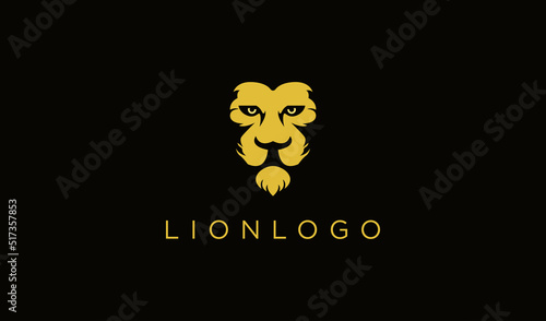 Abstract Lion Face Logo. Usable for Business and Branding Logos. Flat Vector Logo Design Template Element.