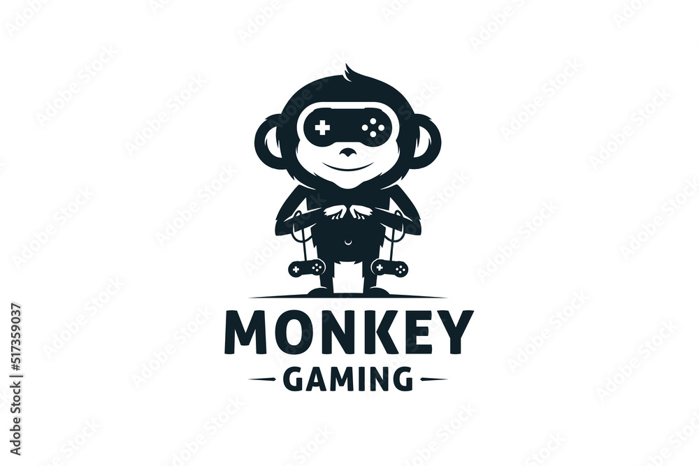 Monkey Games Vector Logo Template Monkey Games Vector Logo Template