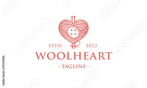 Wool Love Vintage Logo Template